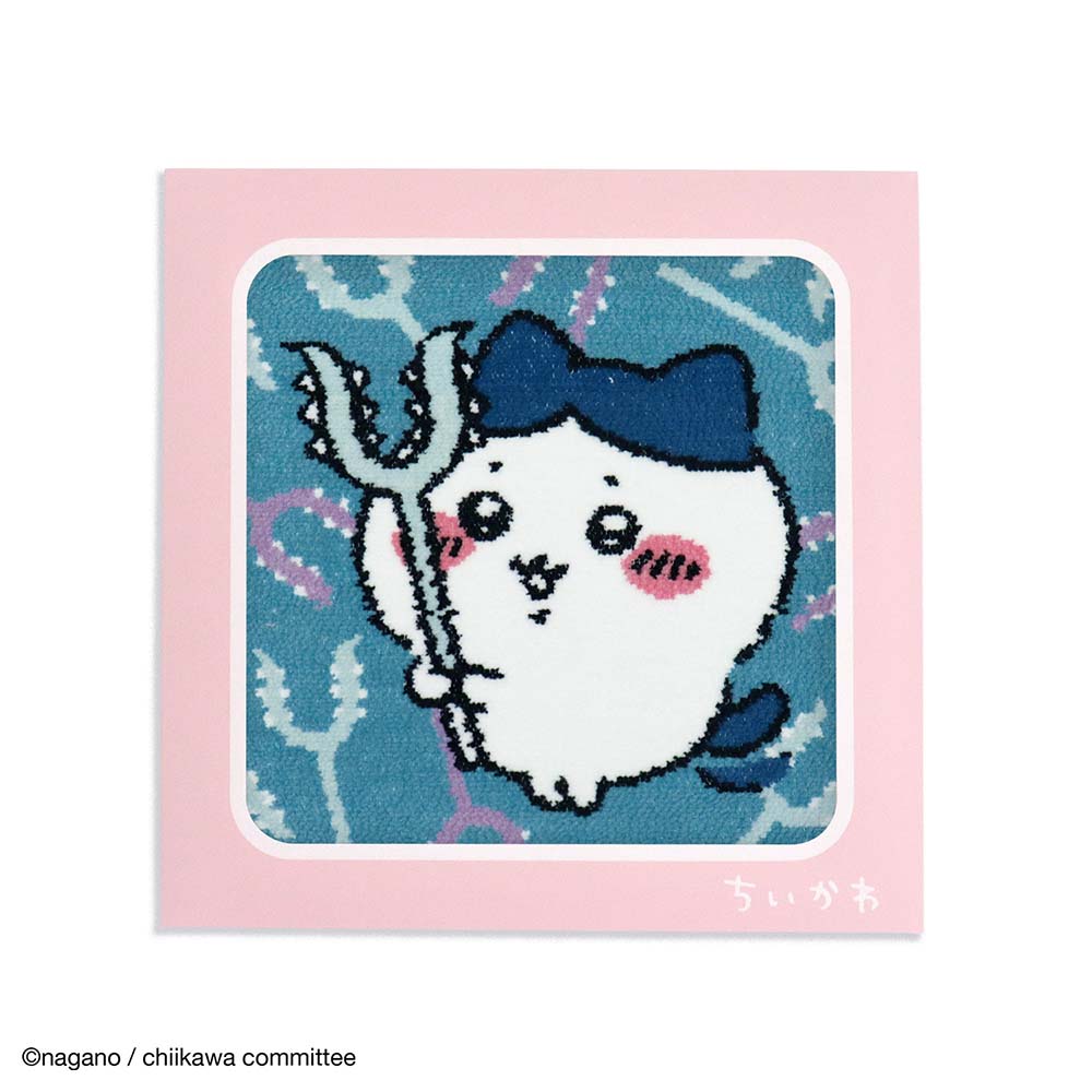 ちいかわ シェニール織タオルハンカチ(さすまた ブルー)