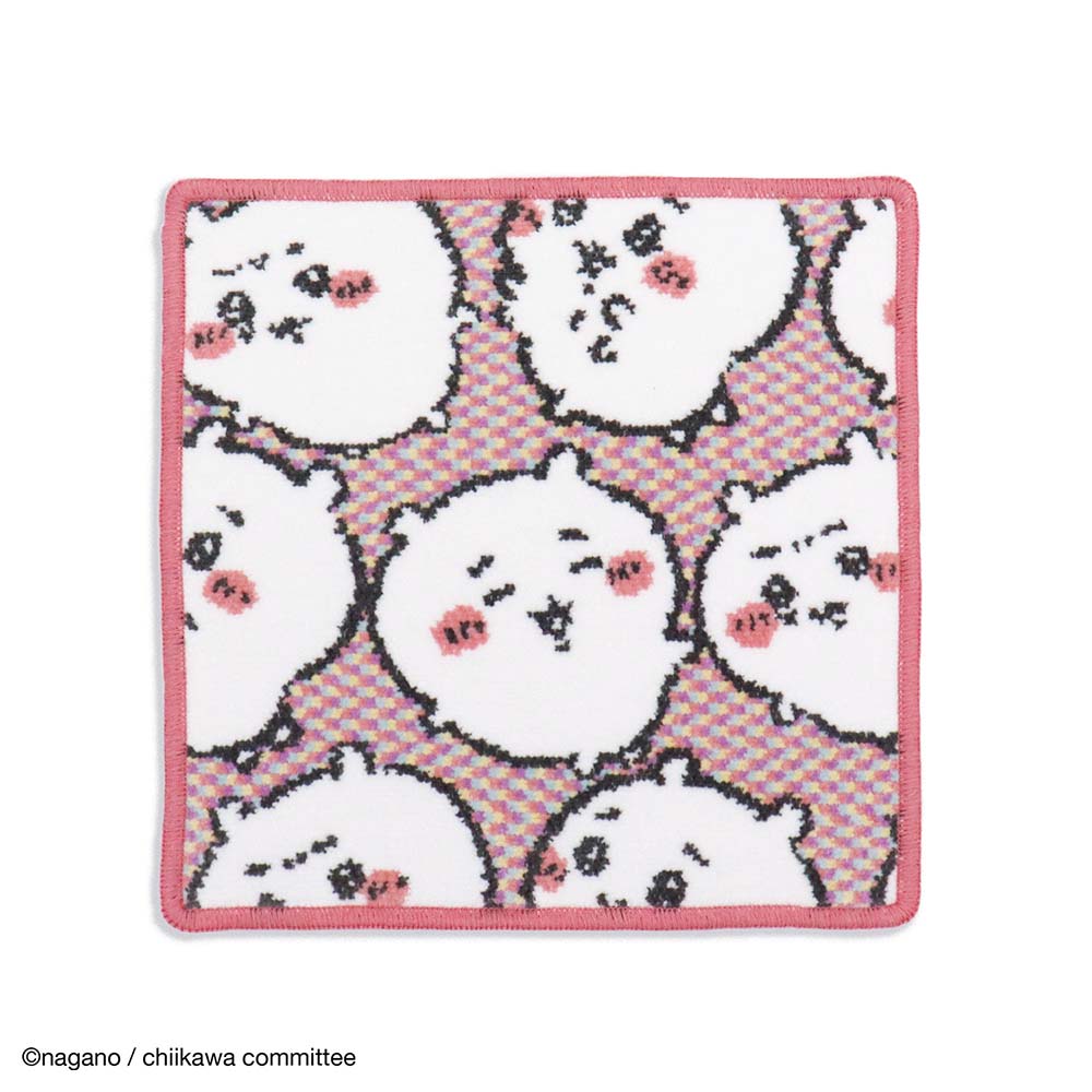 ちいかわ シェニール織タオルハンカチ(ちいかわいっぱい ピンク)