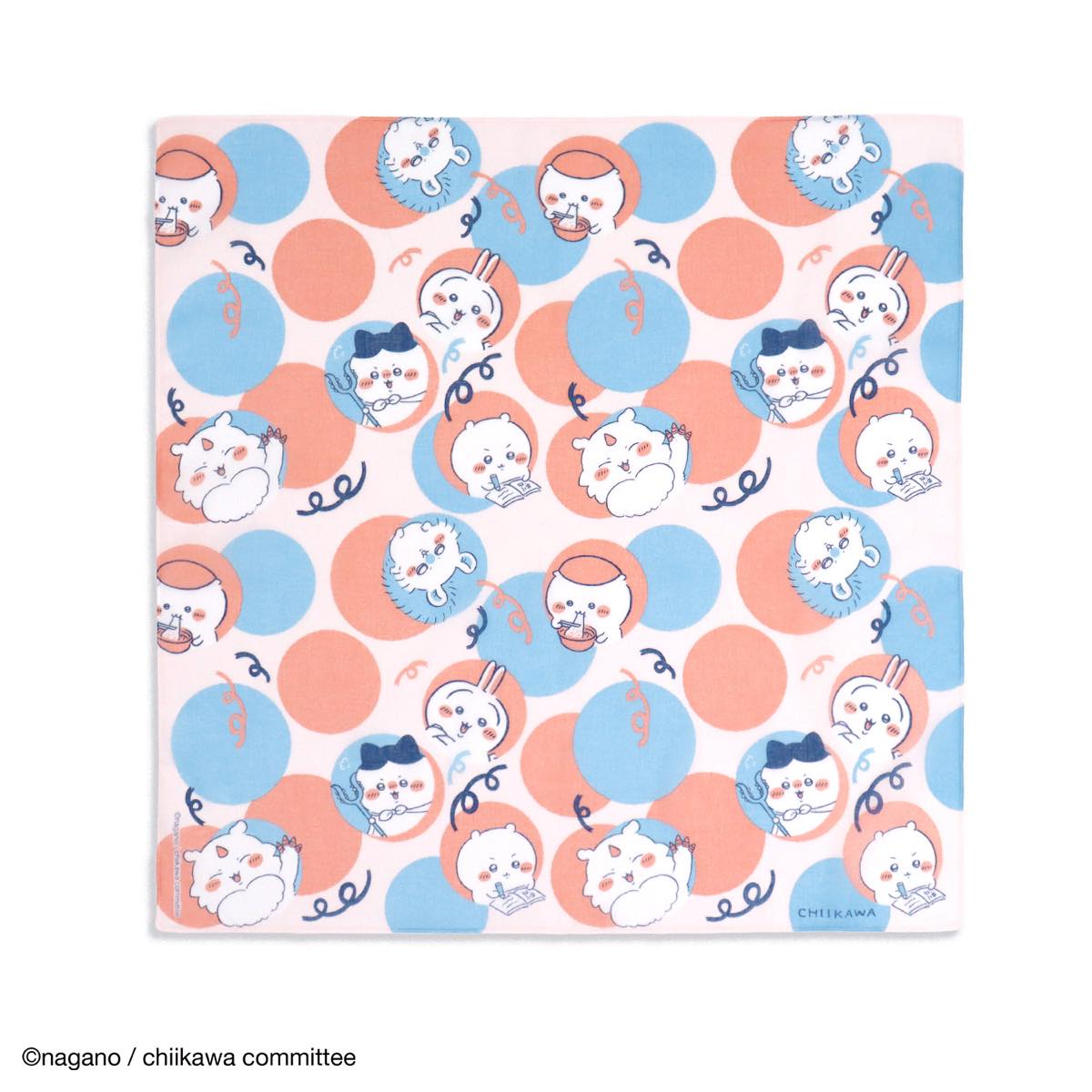 ちいかわ ハンカチ(ドット ピンク)