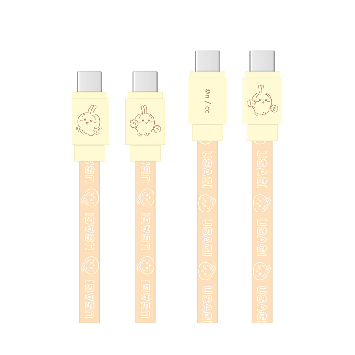 吉伊卡哇 PD60W相容 USB2.0 Type-C線(兔子)