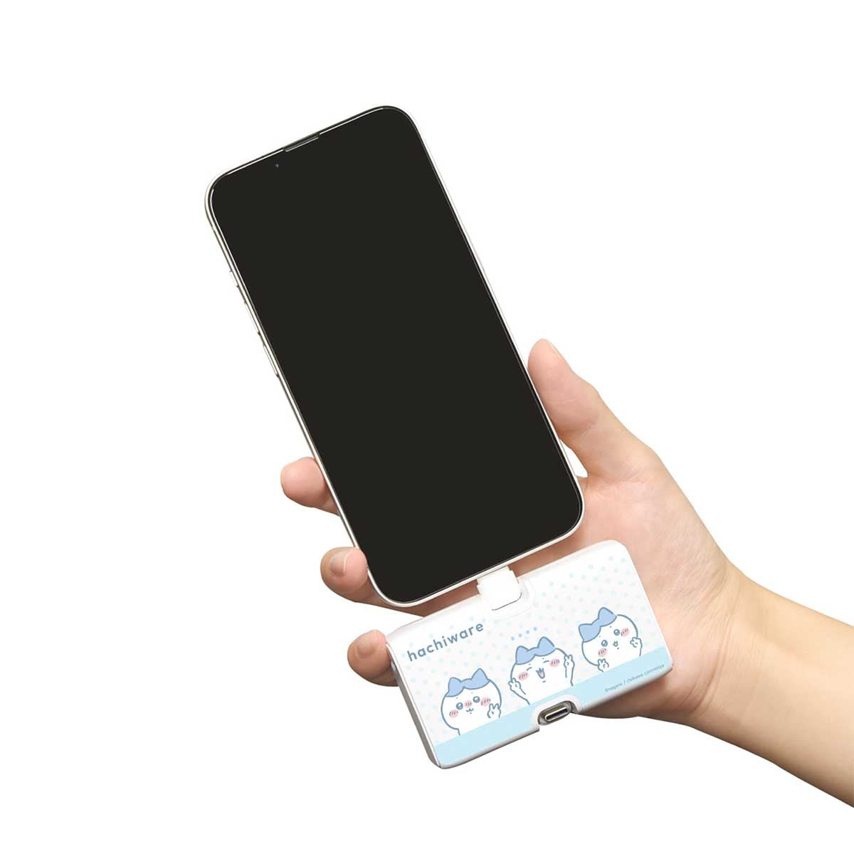 ちいかわ Lightning/Type-Cコネクタ付き リチウムイオン充電器(ハチワレ)