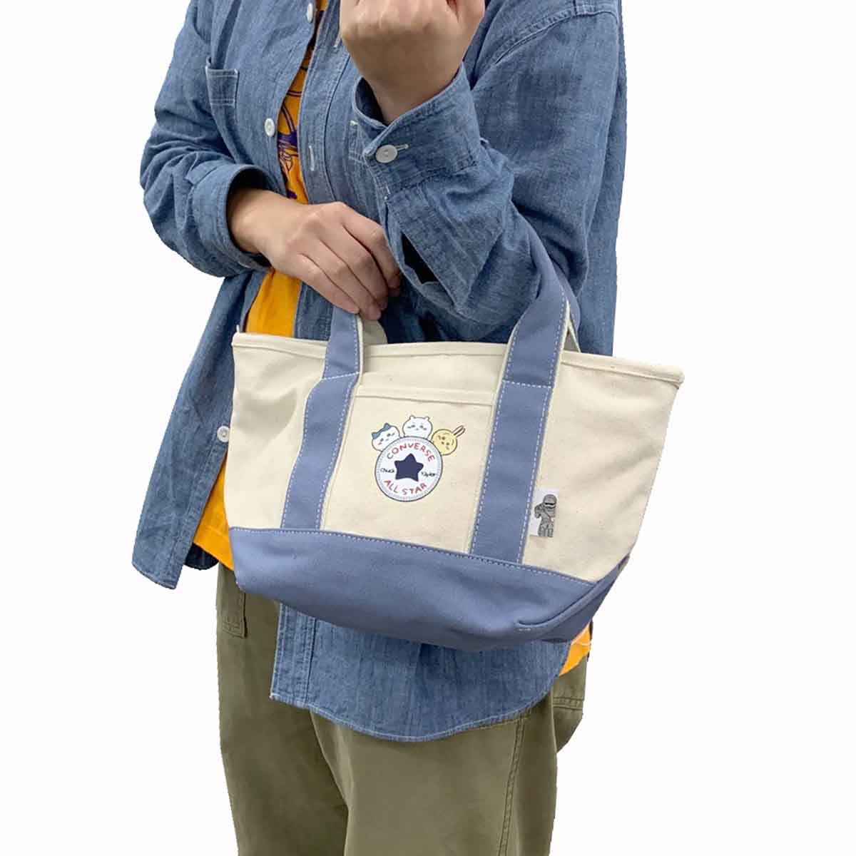 Chiikawa x Converse Canvas Tote Bag S (Blue-Grey)