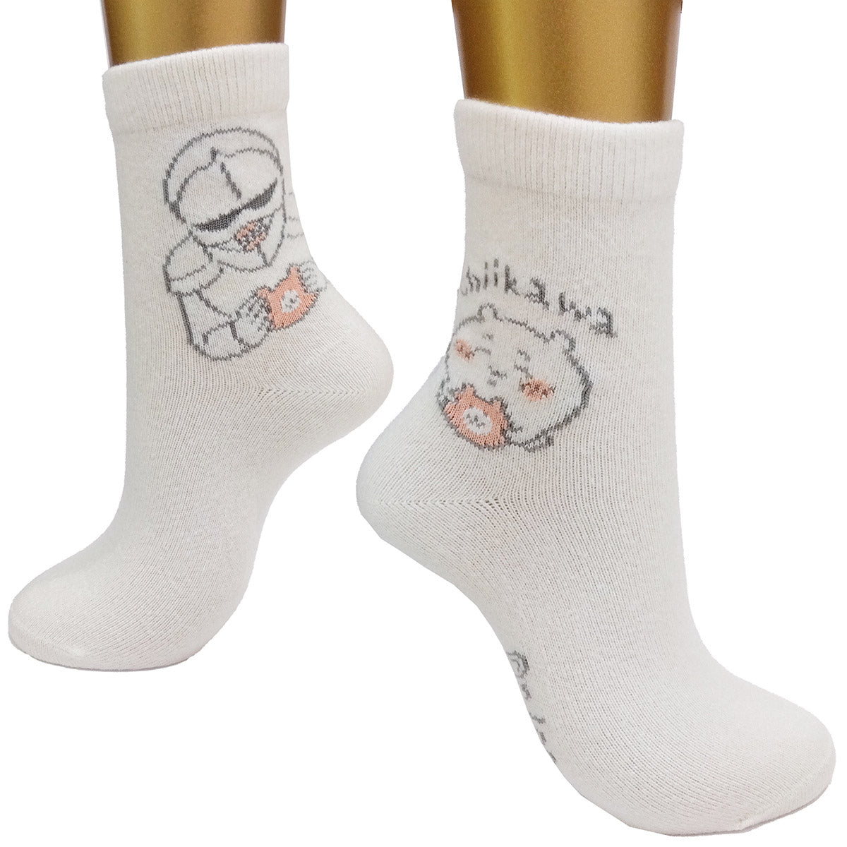 ちいかわ ルームソックス 2Pセット(ちいかわ オフホワイト・ピンク) レディース用