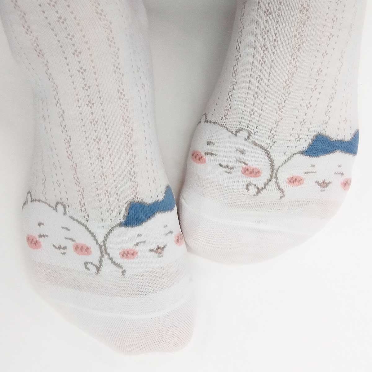 Chiikawa Ribbon Embellished Crew Socks (Off-White) Women's