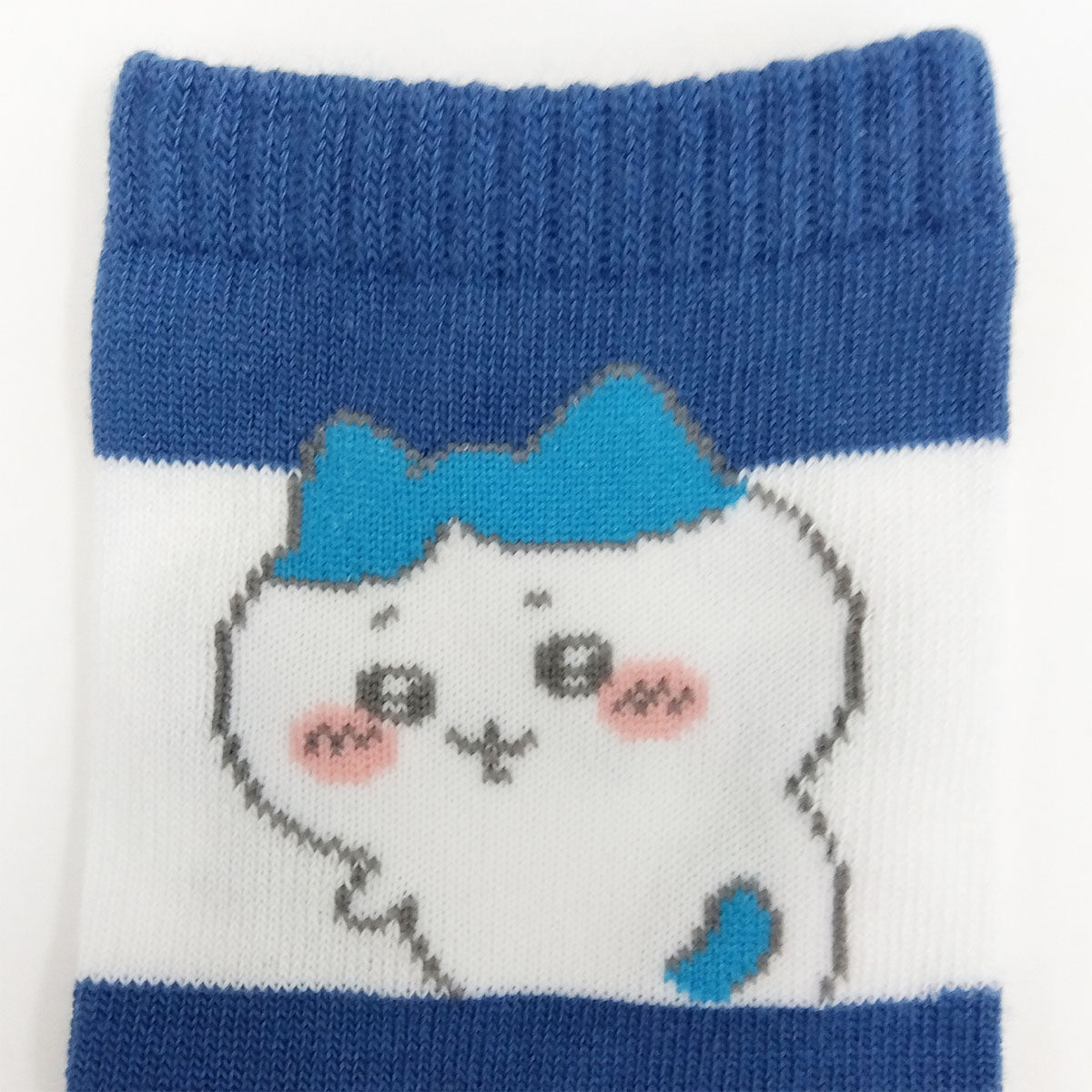 ちいかわ クルーソックス(ハチワレふりむき ブルー) メンズ用