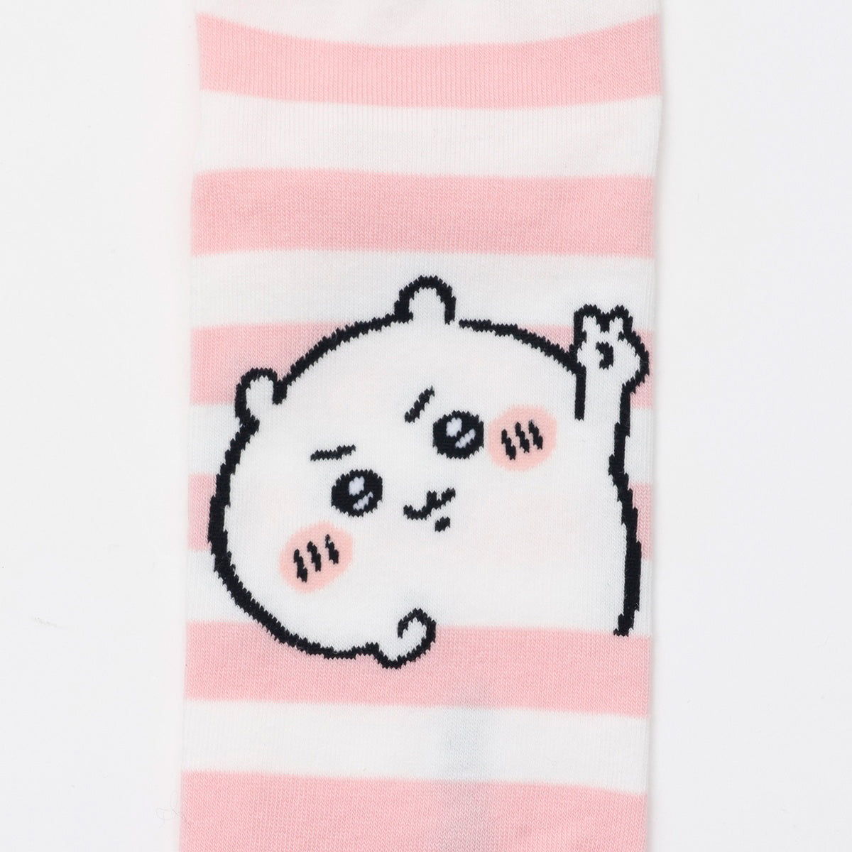 ちいかわ クルーソックス ちいかわピース ピンクボーダー