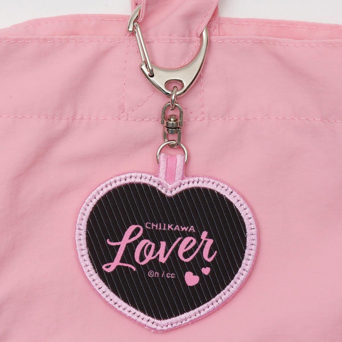 Chiikawa Embroidered ToteBag Chiikawa Heart Pink (with embroideryKey ring)
