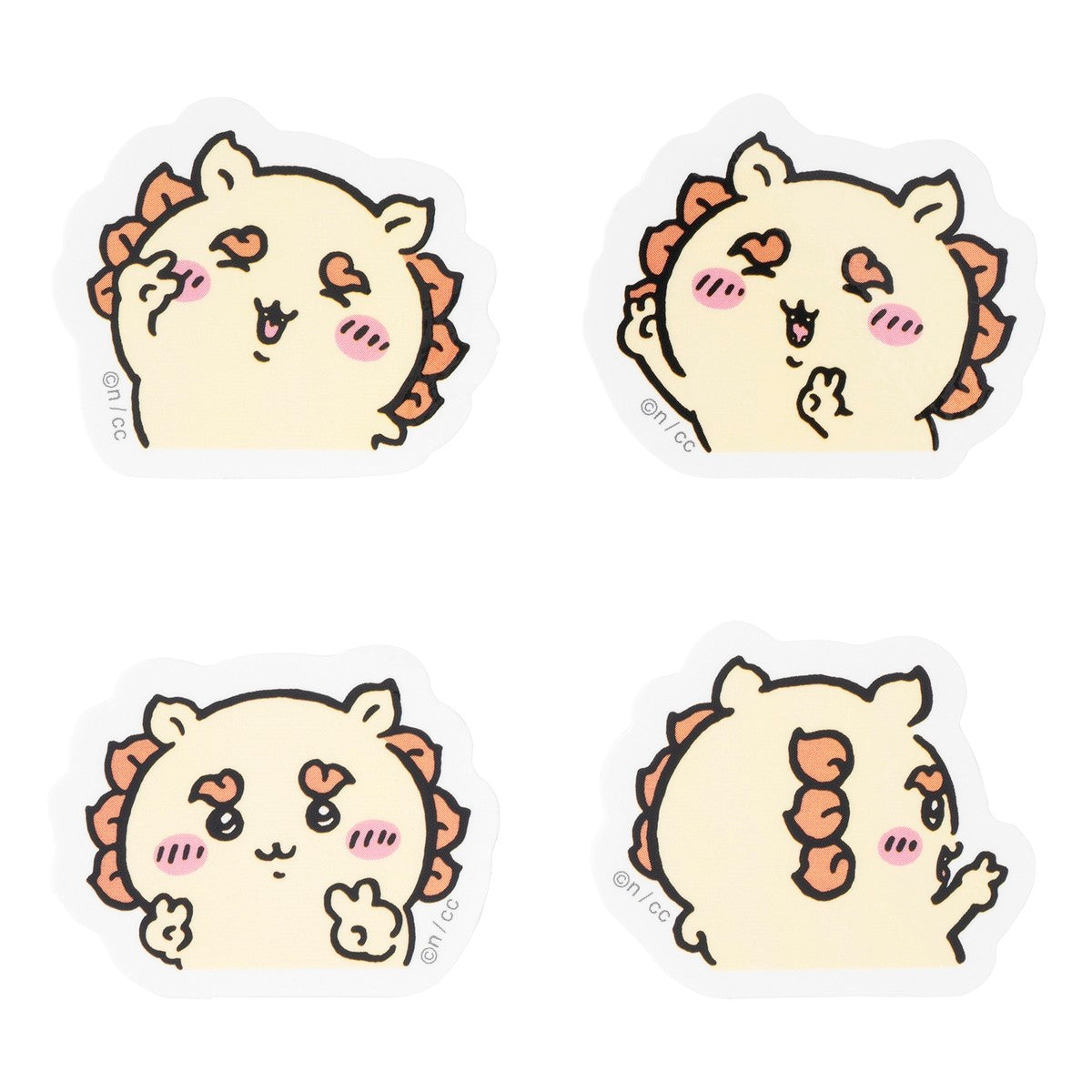 Chiikawa 4-Piece Mini Sticker Set (Peace Shisa)