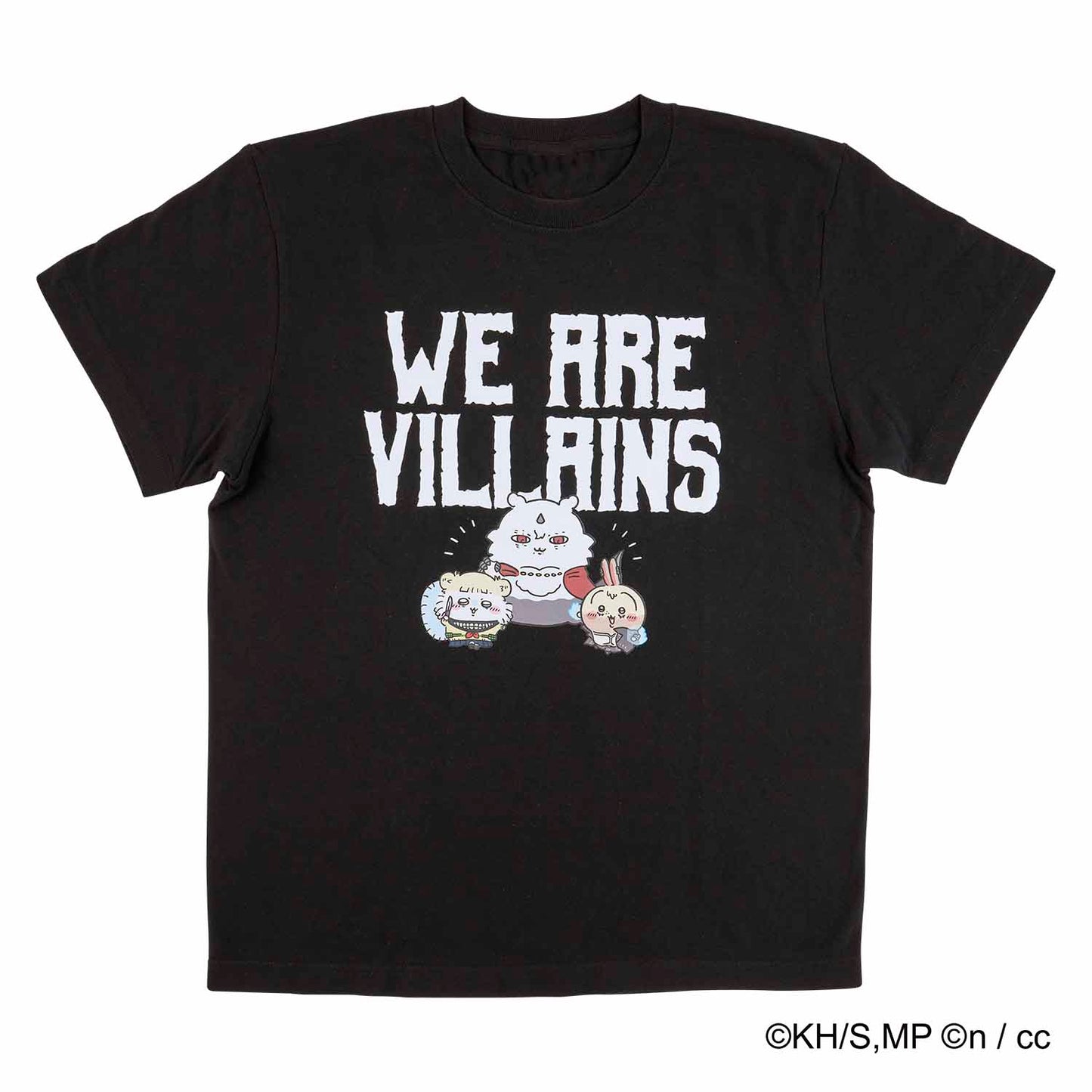 나의 히어로 아카데미아 × 치이카와 티셔츠 WE ARE VILLAINS 블랙