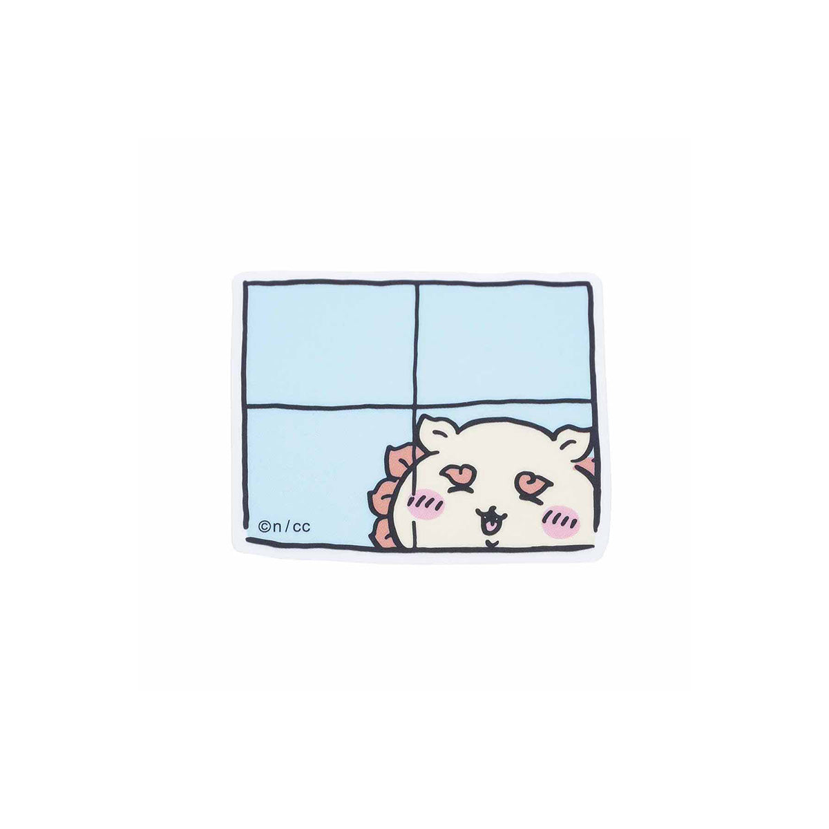 Chiikawa Clear Sticker for Smartphones (Shisa Peeking from Window)