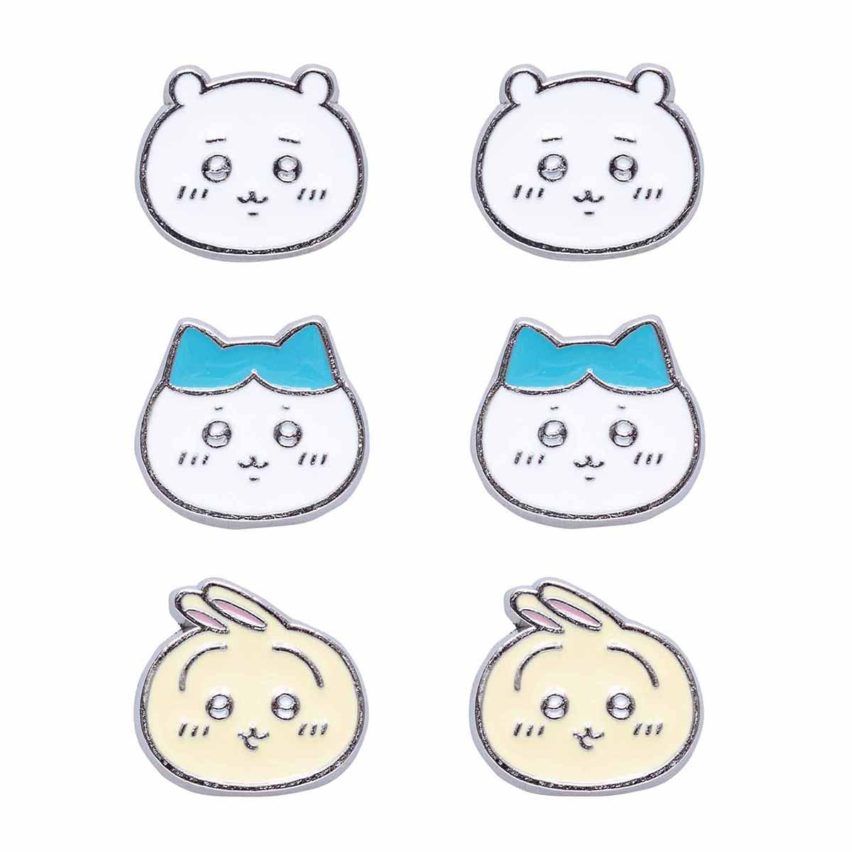 Chiikawa Magnetic Earrings 3-Piece Set (Chiikawa, Hachiware, Usagi)