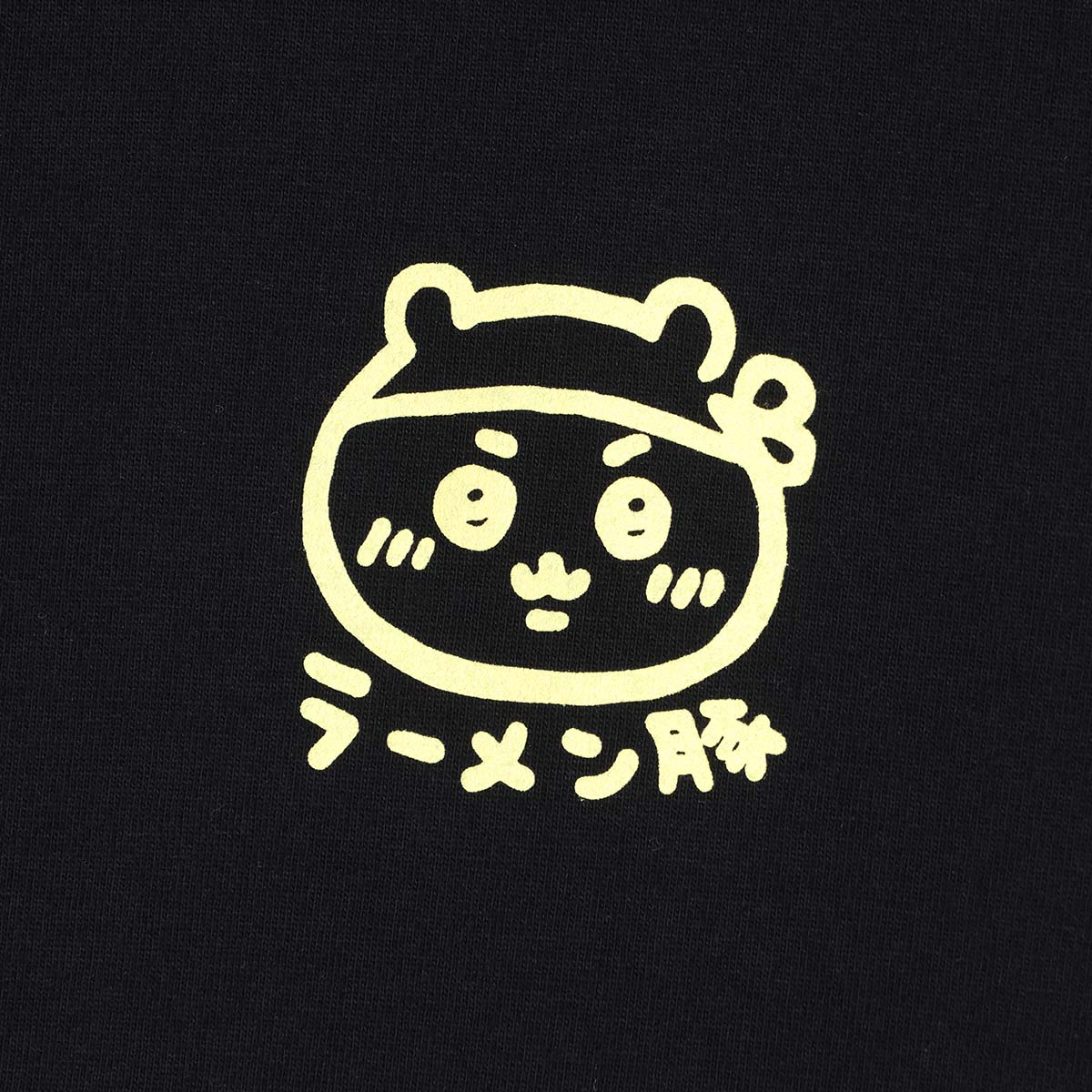 ちいかわ ちいかわラーメン豚 Tシャツ ブラック