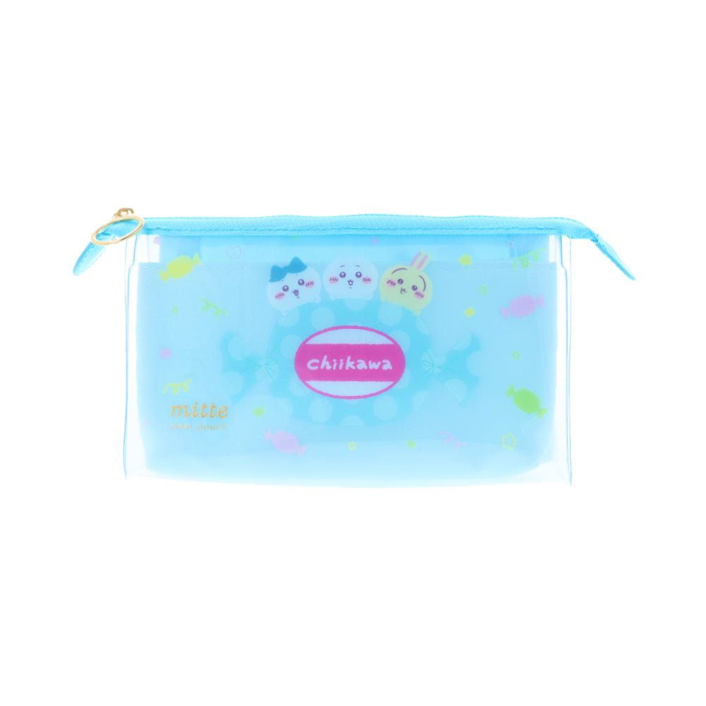 치이카와 폭이 있는 클리어 파우치 mitte (치이카와 & 하치와레 & 우사기)