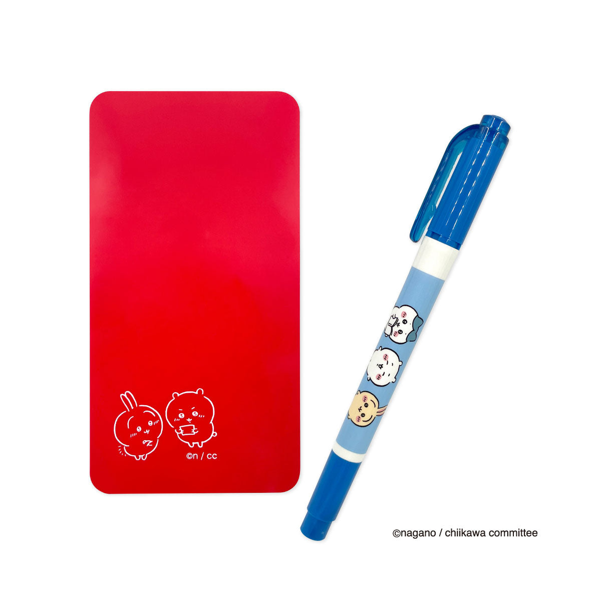 吉伊卡哇 格子筆套裝(紅色布面 吉伊卡哇&兔子)