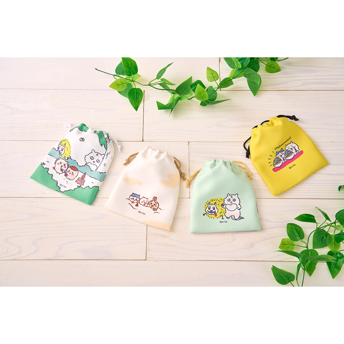 Chiikawa Excited to Go Out! Perfect Size Drawstring Bag (Anoko)
