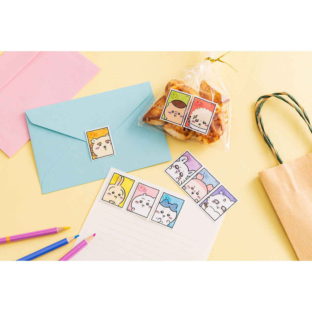 ちいかわ 東京みやげ ピリッと切り離せる!ステッカー(切手風)