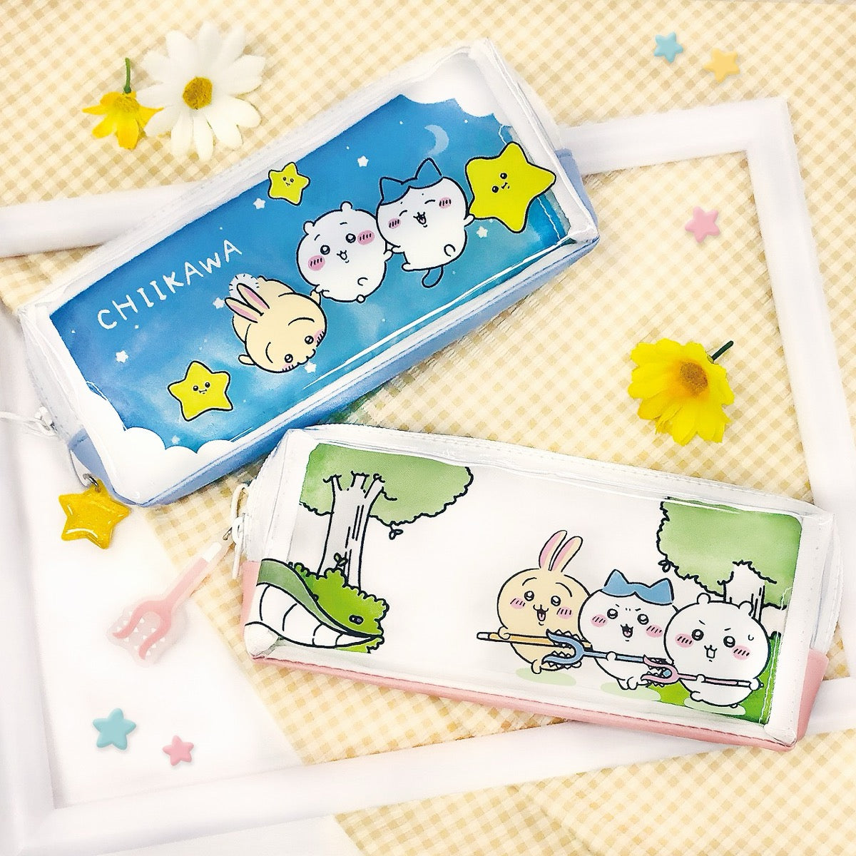 Chiikawa Twin Zipper Pen Case (Yozora)