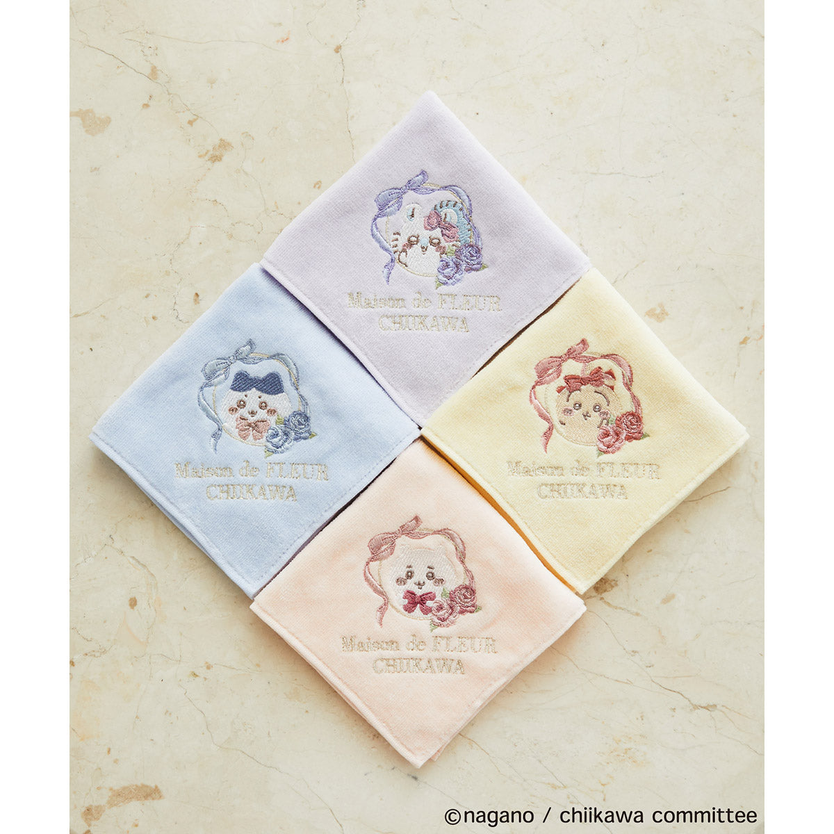【预订】吉伊卡哇 Maison de FLEUR 刺绣毛巾手帕(哈奇喵)【2025年3月中旬起依次发货(若延期发货也不可取消)】【不可与普通商品同时购买、不可指定配送日期】【不参与促销活动】