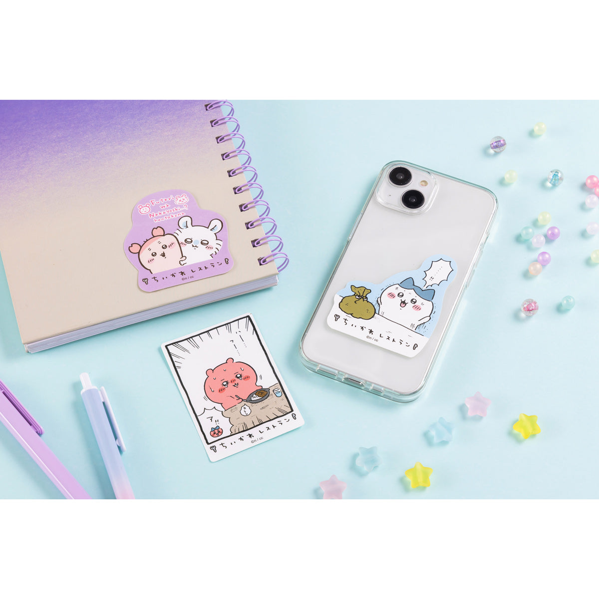 ちいかわ ちいかわレストラン スマホに貼れるサイズのステッカー(お手柄!!報酬アップ)