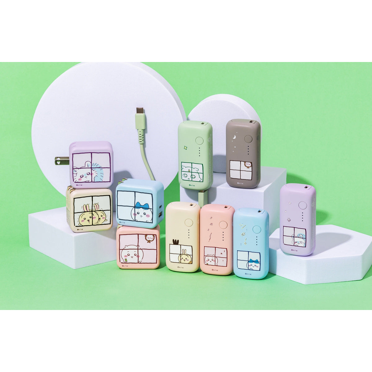 ちいかわ 2台同時充電/32W ACアダプタ(モモンガ)