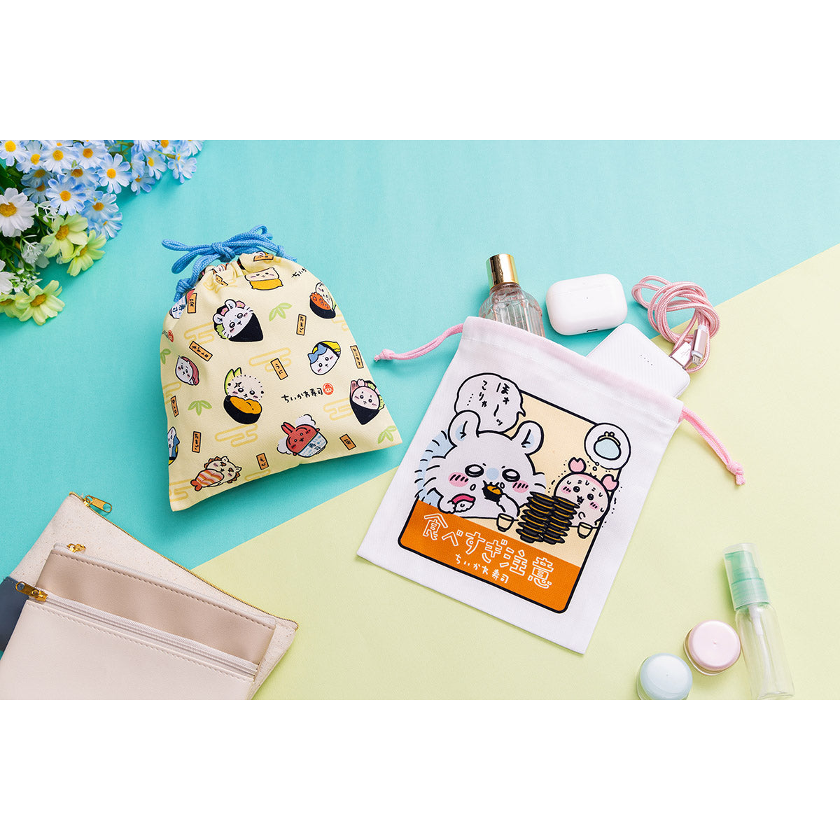 ちいかわ ちいかわ寿司 ほどよいサイズの巾着(お寿司なみんな)