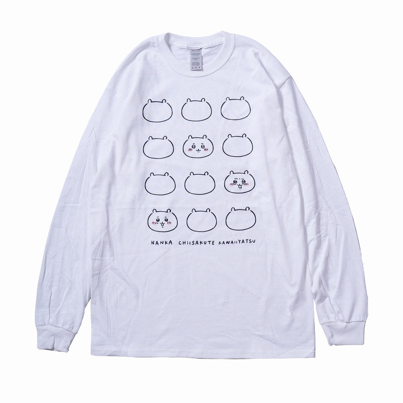 ちいかわ FACE L/S Tシャツ ホワイト