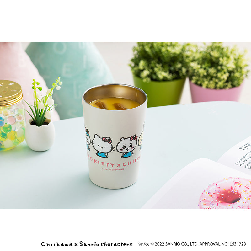 ちいかわ×サンリオキャラクターズ コンビニドリンクも入る保冷・保温タンブラー(ハローキティ×ちいかわ)
