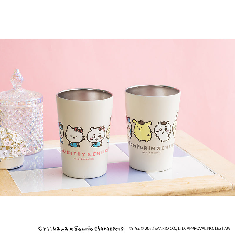 ちいかわ×サンリオキャラクターズ コンビニドリンクも入る保冷・保温タンブラー(ハローキティ×ちいかわ)