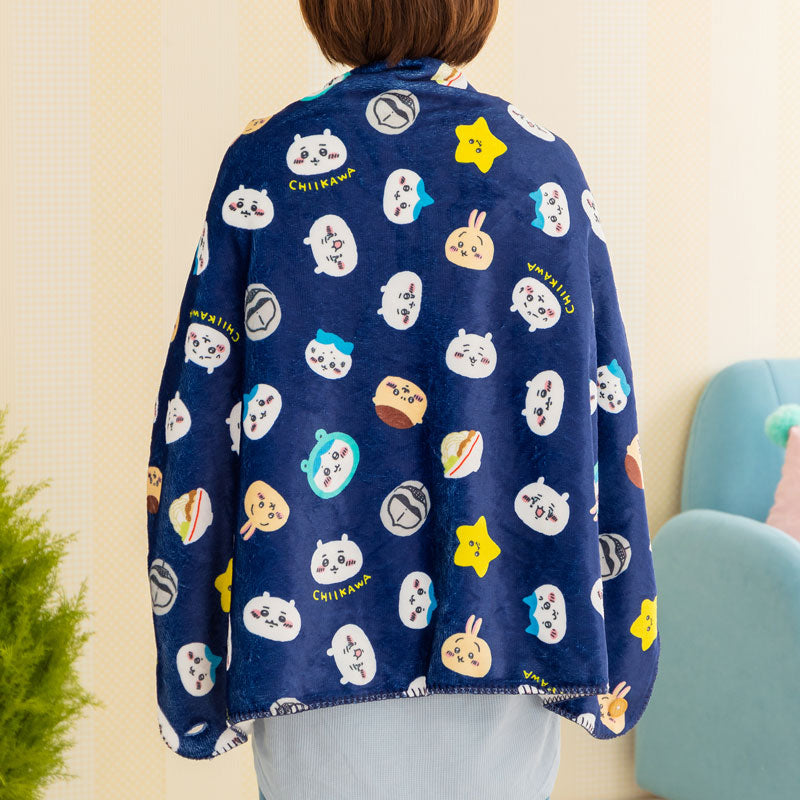 Chiikawa Warm 3-Way Blanket (Navy)