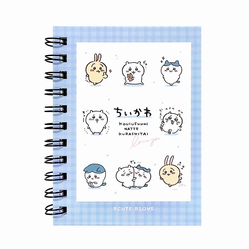 ちいかわ A6Wリングノート (チェック)