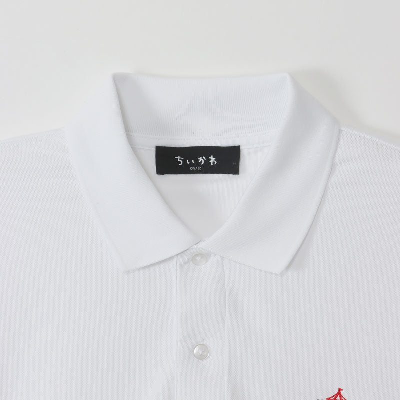 Chiikawa Exciting Amusement Park Polo Shirt White