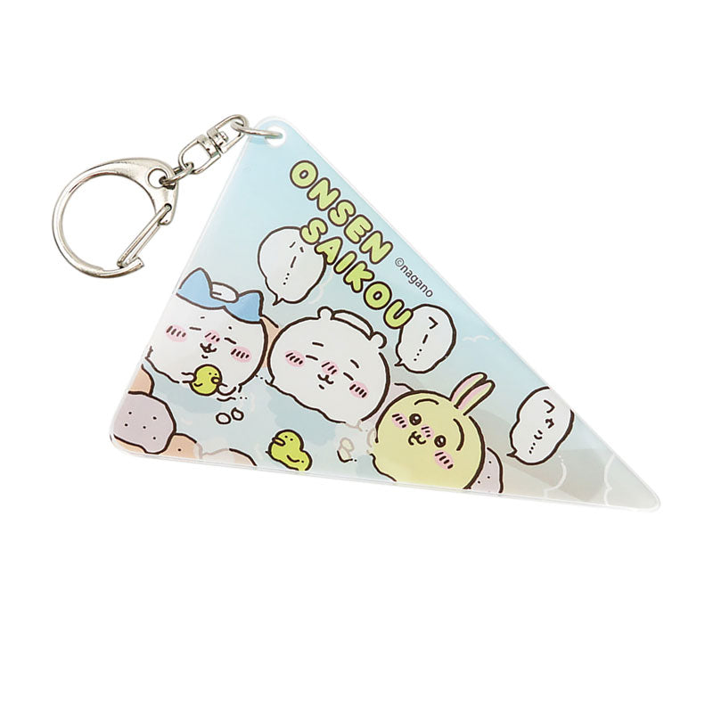 ちいかわ ペナント型アクリルキーホルダー(温泉最高)