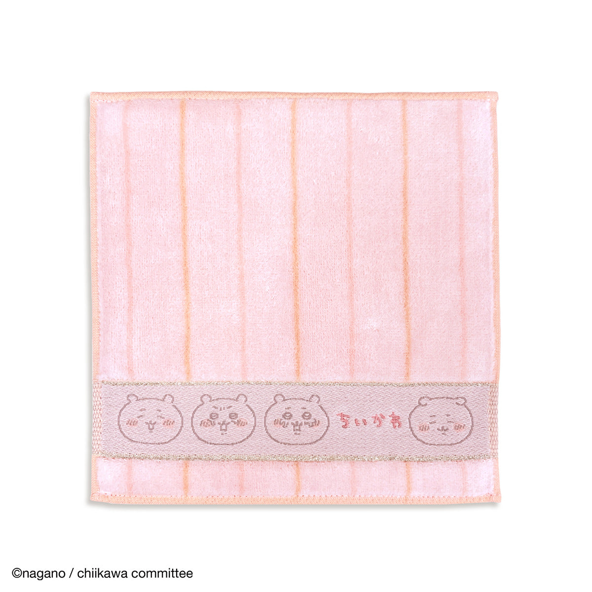 Chiikawa Mini Towel Handkerchief (Stripe Pink)