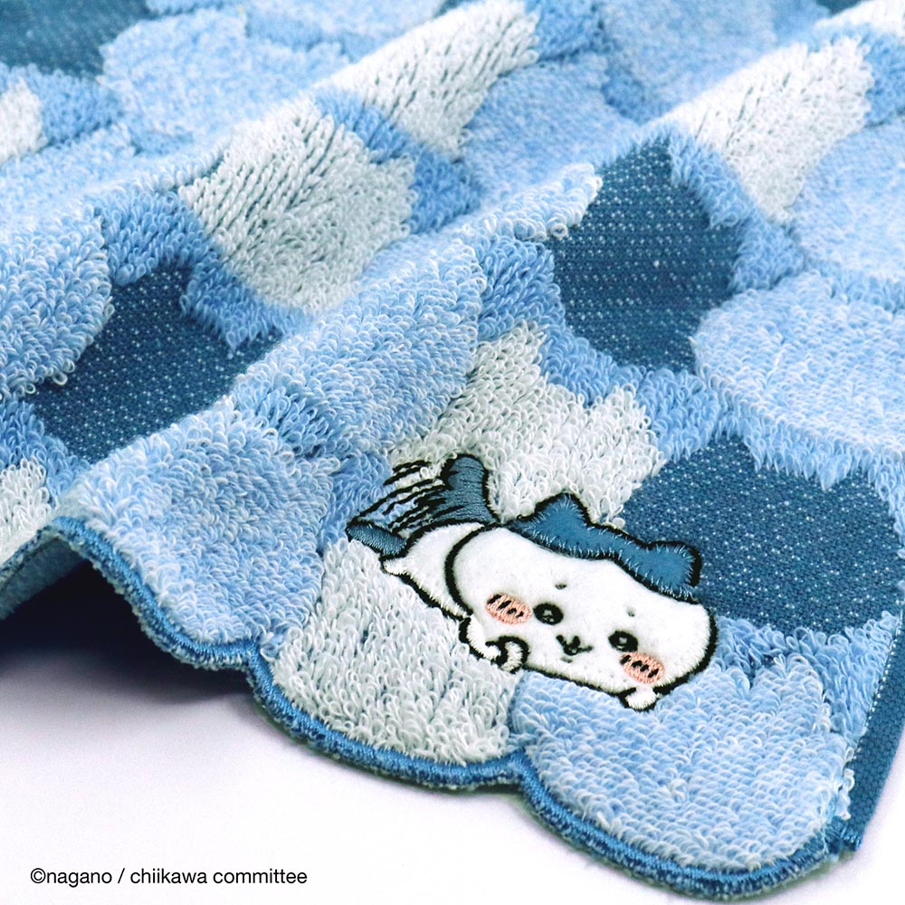 Chiikawa Towel Handkerchief (Face Blue)