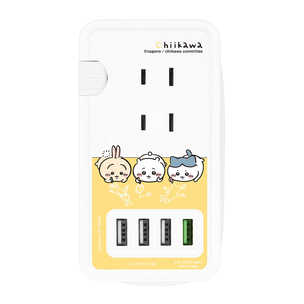 치이카와 USB 포트가 있는 AC 탭 (집합)
