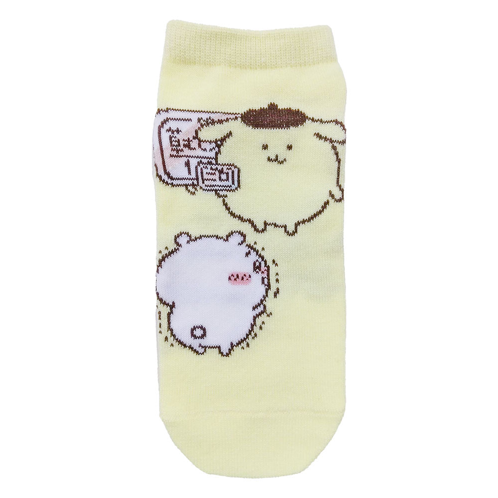 ちいかわ×サンリオキャラクターズ スニーカーソックス(ちいかわ&ポムポムプリン) レディース