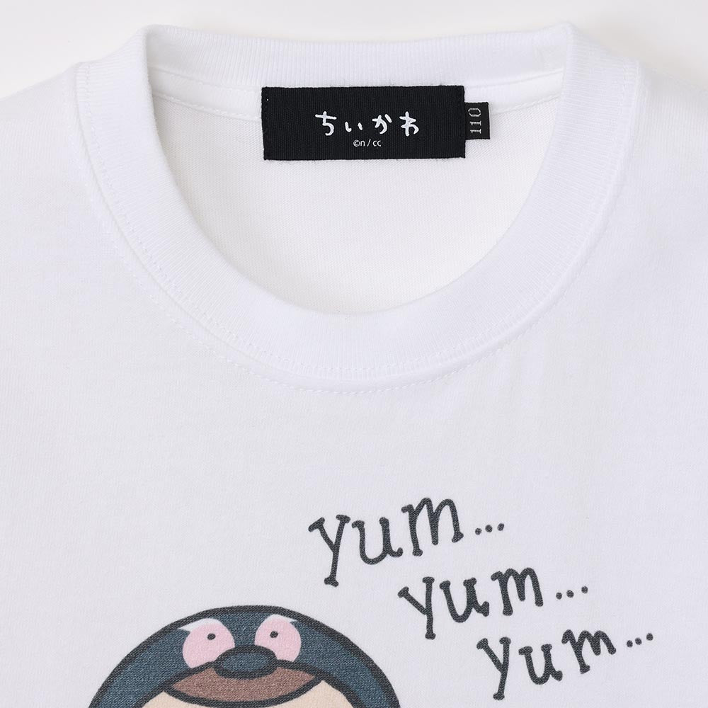 ちいかわ水族館 キッズTシャツ ペンギンヤムヤム ホワイト(カメミラー付)