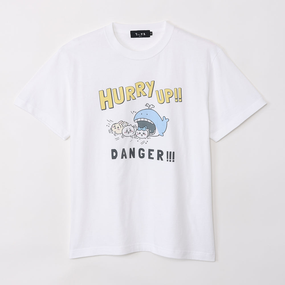 吉伊卡哇水族館 T恤 Hurry Up 白色(附魷魚鏡面)