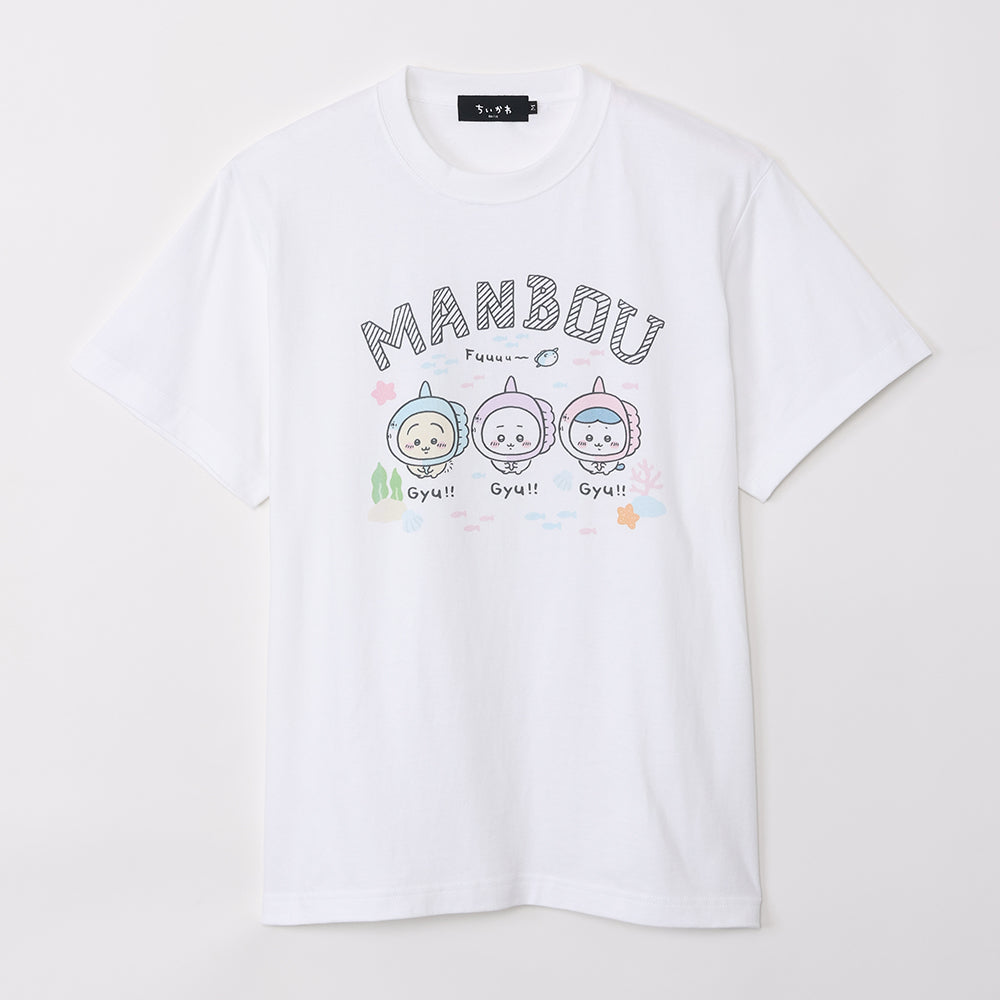 ちいかわ水族館 Tシャツ マンボウ ホワイト(イカミラー付)