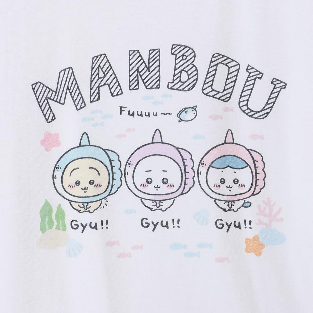 ちいかわ水族館 Tシャツ マンボウ ホワイト(イカミラー付)