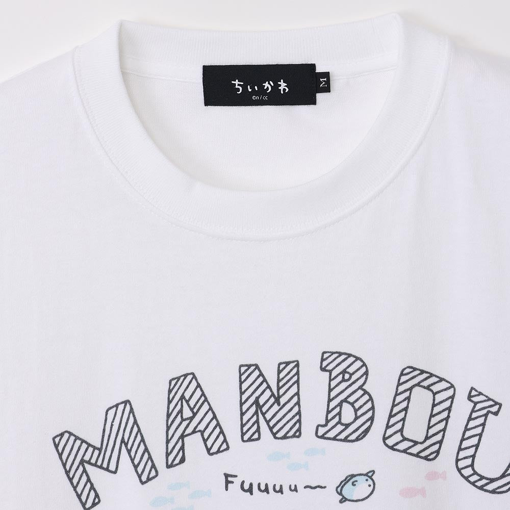 ちいかわ水族館 Tシャツ マンボウ ホワイト(イカミラー付)
