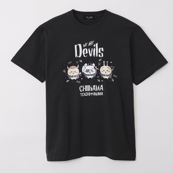 ちいかわ てんし♡あくま Tシャツ(WE ARE DEVILS スミ)