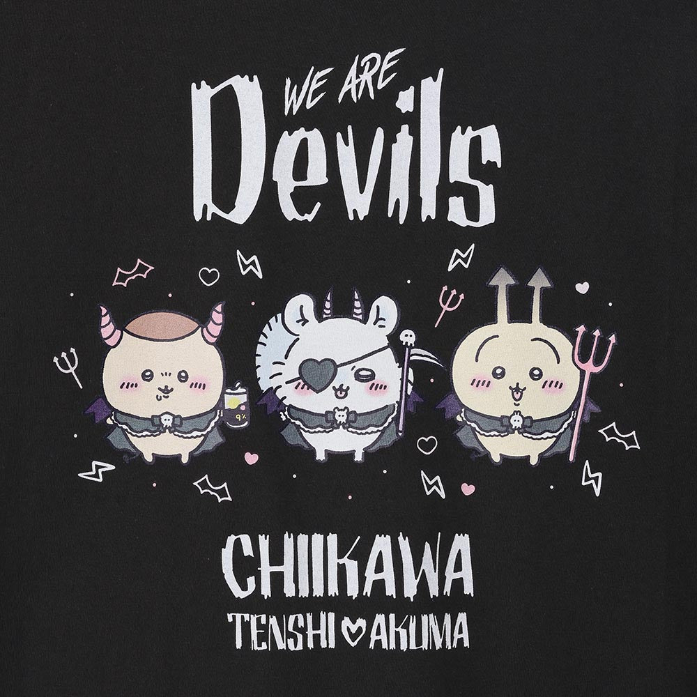 ちいかわ てんし♡あくま Tシャツ(WE ARE DEVILS スミ)