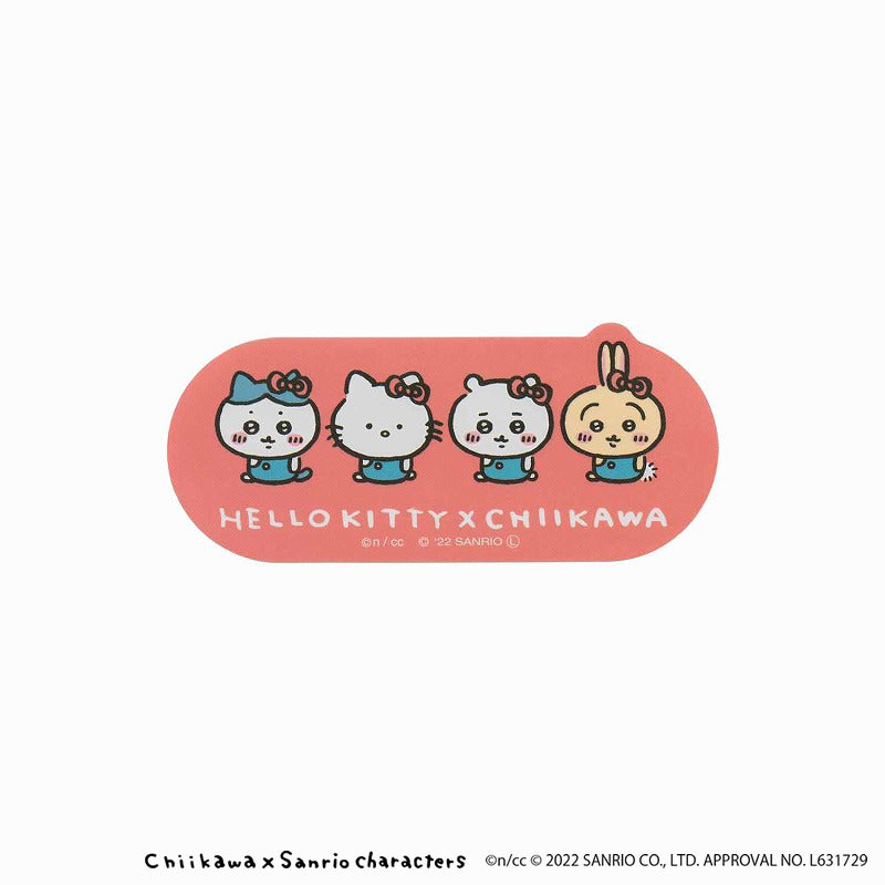 ちいかわ×サンリオキャラクターズ スマホに貼れるサイズのステッカー(ハローキティ×ちいかわ)