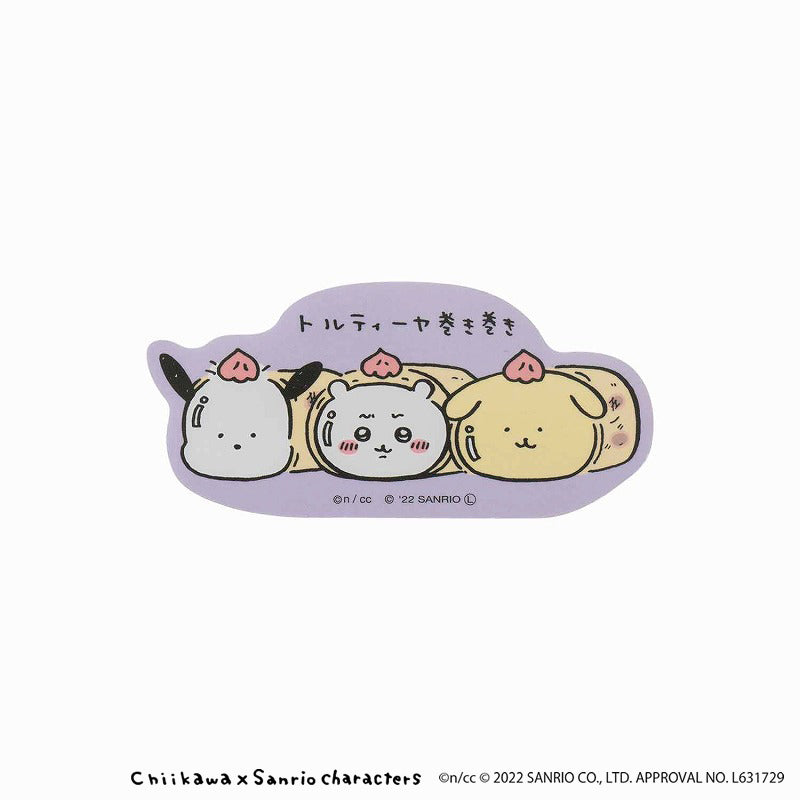 ちいかわ×サンリオキャラクターズ スマホに貼れるサイズのステッカー(トルティーヤ)