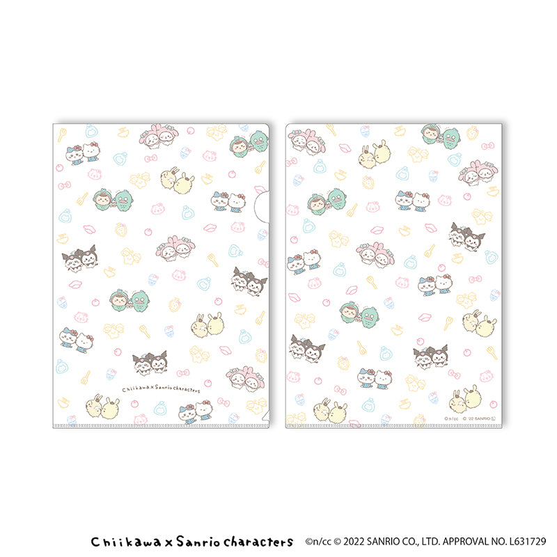 Chiikawa × Sanrio Characters Clear File 2-Piece Set
