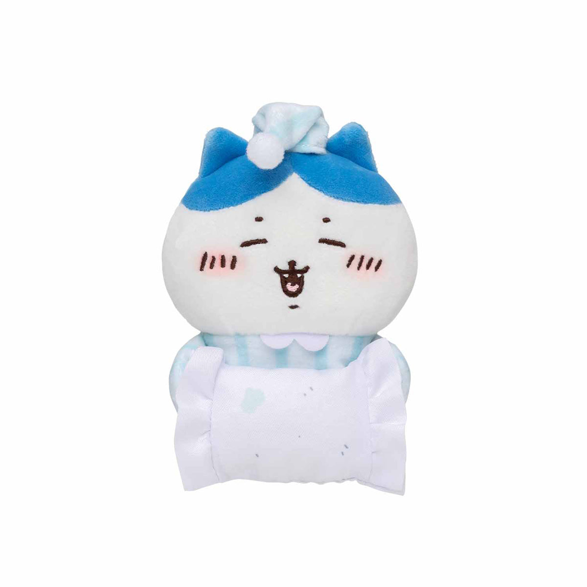 ちいかわ デスクトップから見守るひっかけぬいぐるみ(ねむいよハチワレ)
