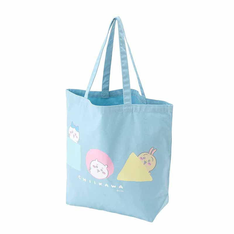 ちいかわ ひょっこりのぞく大きめトートバッグ(ブルー)