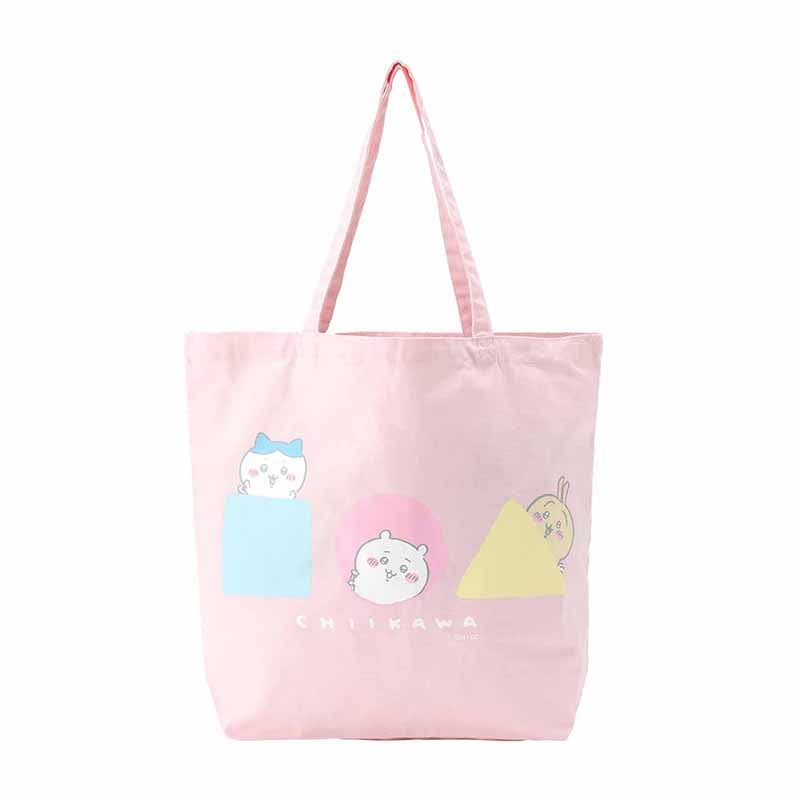 ちいかわ ひょっこりのぞく大きめトートバッグ(ピンク)