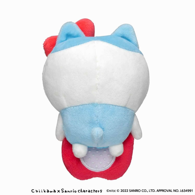 吉伊卡哇×三丽鸥角色 守护电脑显示器的挂饰玩偶(哈奇喵・Hello Kitty)